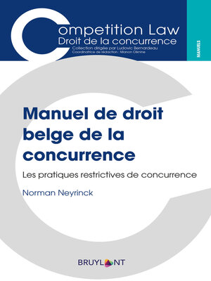 cover image of Manuel de droit belge de la concurrence